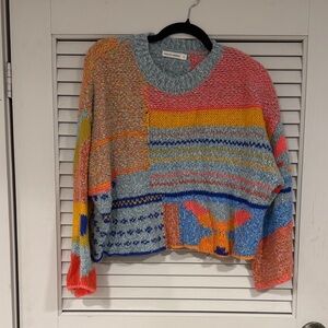 moon & madison Multicolor Patchwork Sweater